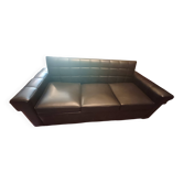 Canape vintage skai noir convertible