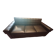 Canape vintage skai noir convertible