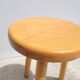 Vintage varnished beech tripod stool