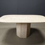 Vintage travertine dining table, 1970s