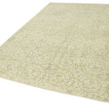Hand-knotted turkish beige rug 206 cm x 284 cm