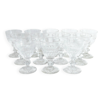 Baccarat - 12 white wine glasses catalogue 1841