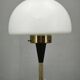 1960s Lidokov Space Age Brass and Opaline Glass Floor Lamp