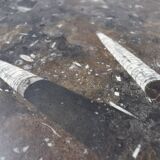 Petite table basse vintage fossilisée, années 1970