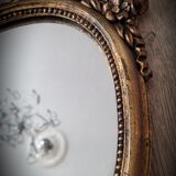 Oval golden mirror 41x23