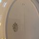 Vintage oval dish in Luneville earthenware with flower patterns