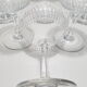 6 champagne glasses in Baccarat crystal, Nancy model, circa 1920