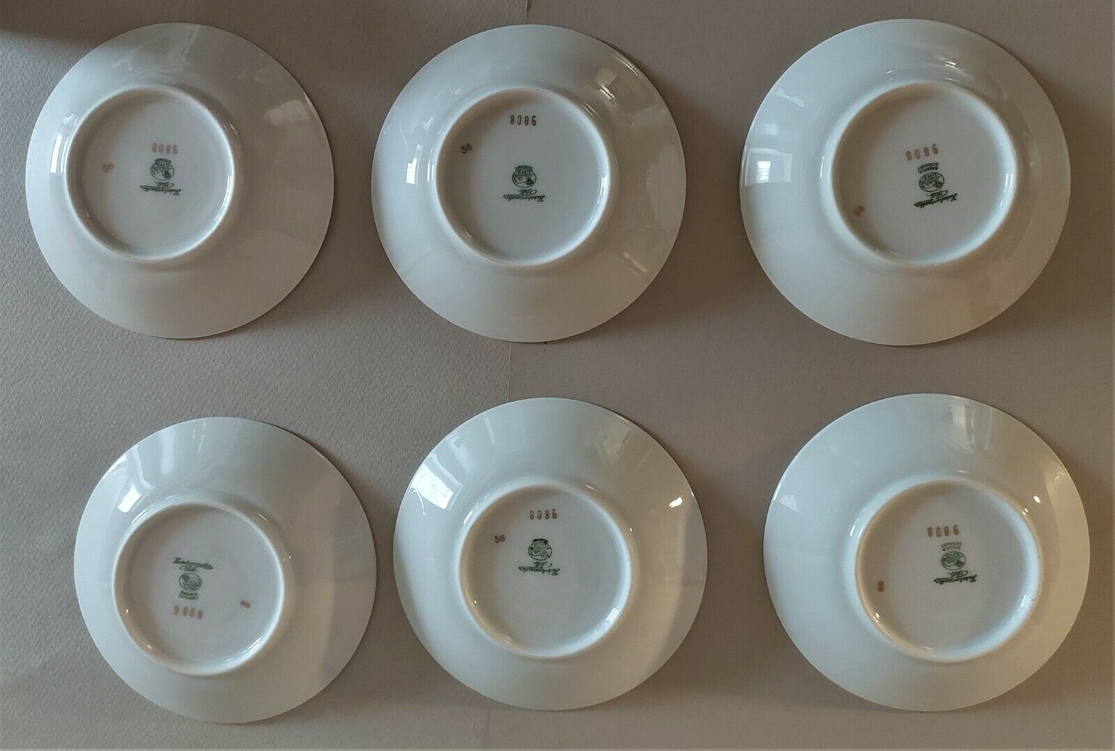 Cups series of six porcelain Hutschenreuther Selb Germany