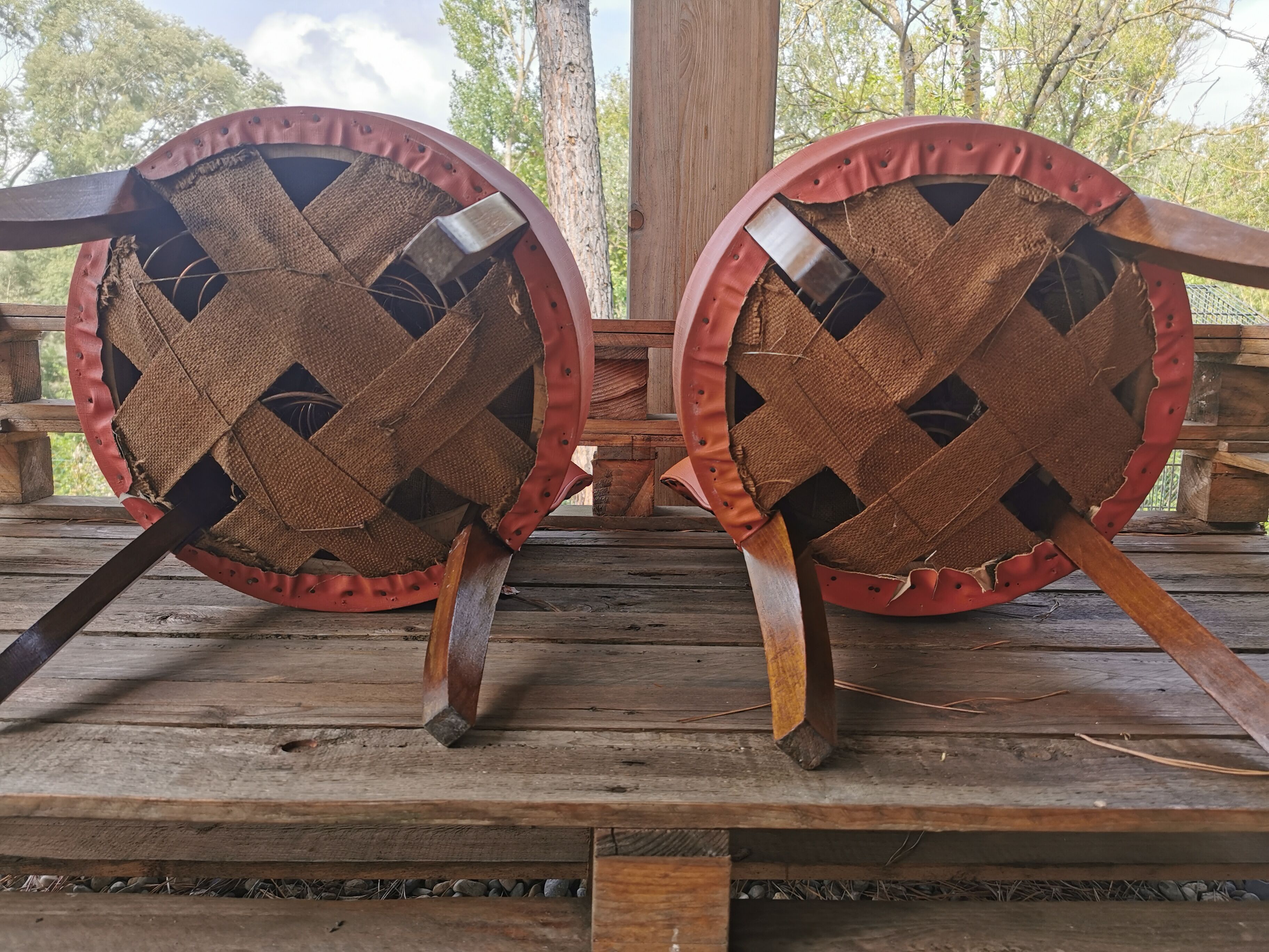 Pair of cocktail armchairs from the 50s