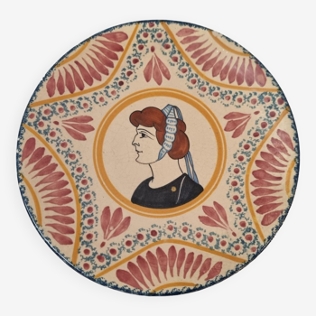 Art Deco Plate, Henriot Quimper, Brittany