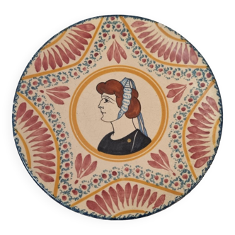 Art Deco Plate, Henriot Quimper, Brittany