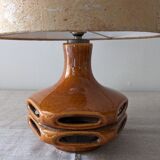 Glazed ceramic lamp from the 60s/70s West Germany