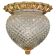 Brass pineapple ceiling or wall light by Gaetano Sciolari, Italy, 1960s-1970s