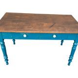 Provencal table in fir 2 drawers