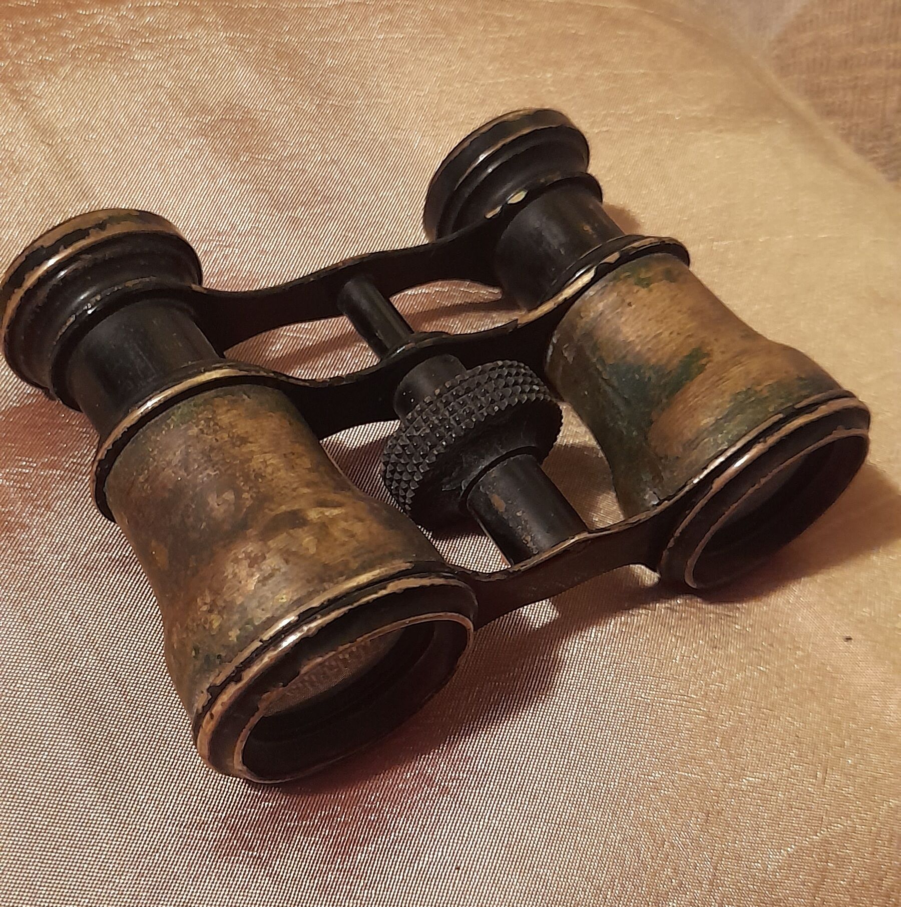 Theatre binoculars, Opera glasses, brass, vintage
