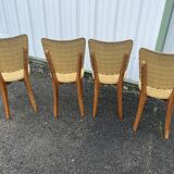 Set of 4 vintage chairs from the 50s and 60s in Scandinavian style.