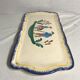Old quimper pottery dish + drawing the val andré made in france vintage