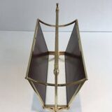 Pair of mahogany and brass magazine racks. Maison Jansen
