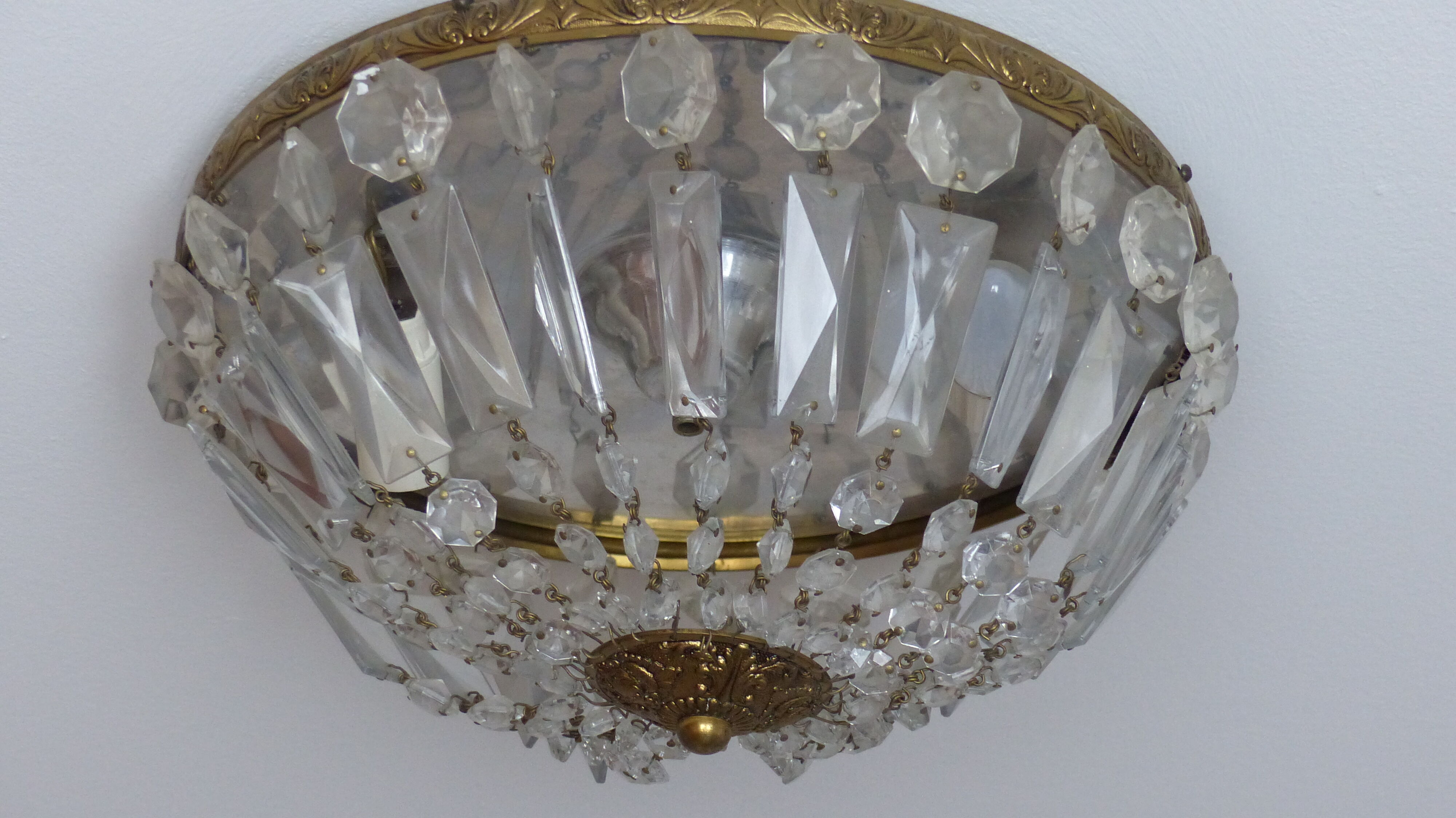 old crystal ceiling lamp
