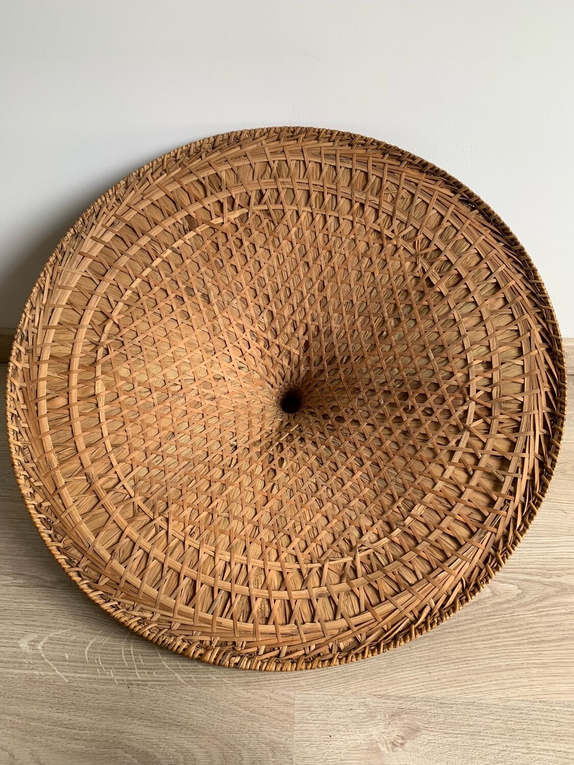 Southeast Asian hat made of natural materials.