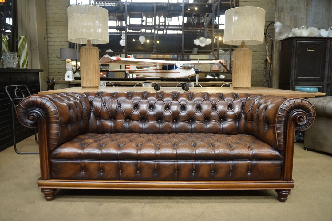 Chesterfield leather sofa
