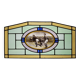 Art Deco Stained Glass Panel Depicting Early Football Scene, Belgium ca. 19