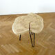 Coffee table in raw wood marbled appearance
