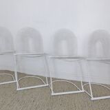 Set of 4 Vintage Postmodern Cantilever ' Swing ' Dining Chairs By Jutta & Herbert Ohl For Rosenthal
