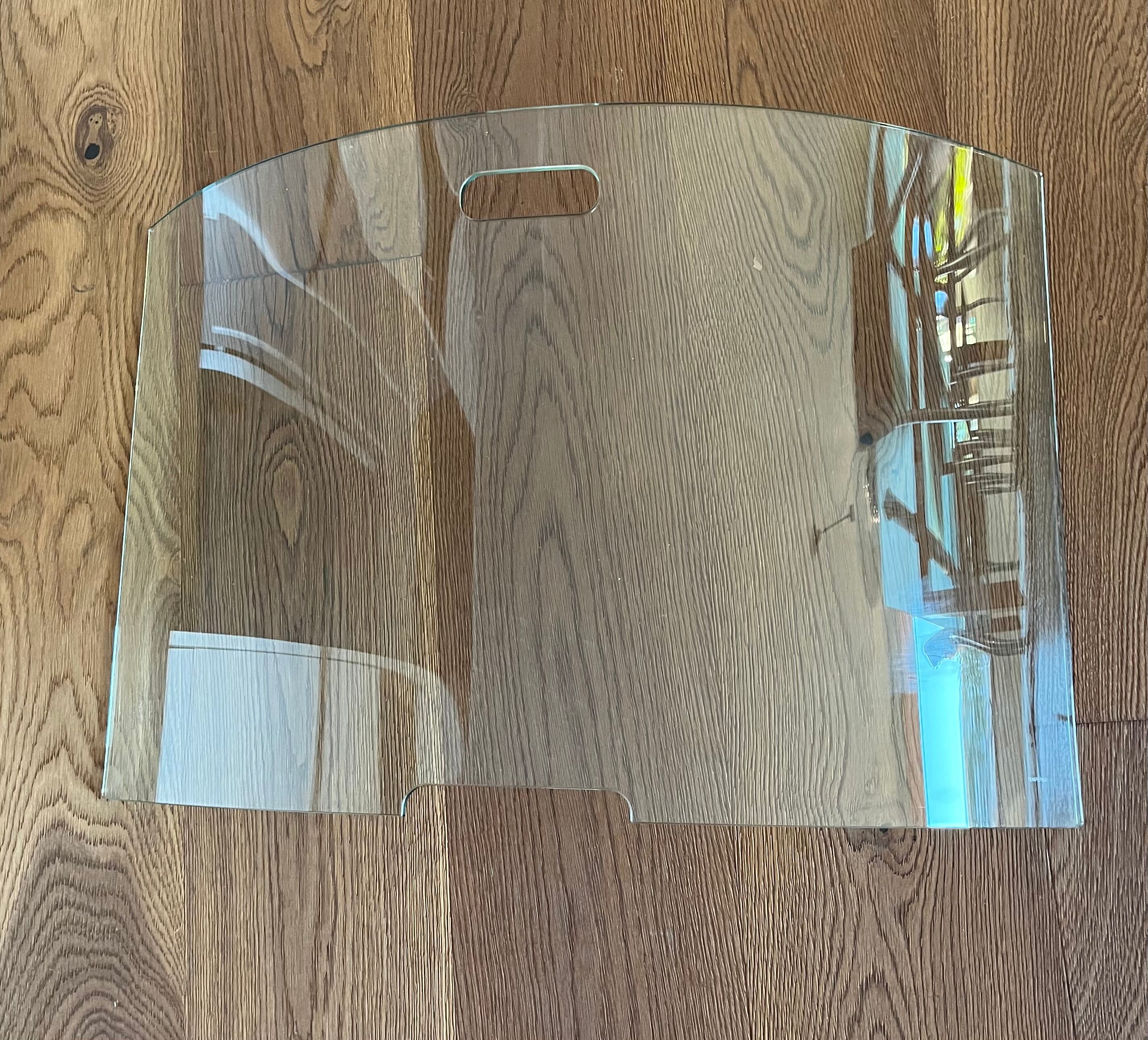 Curved glass firewall