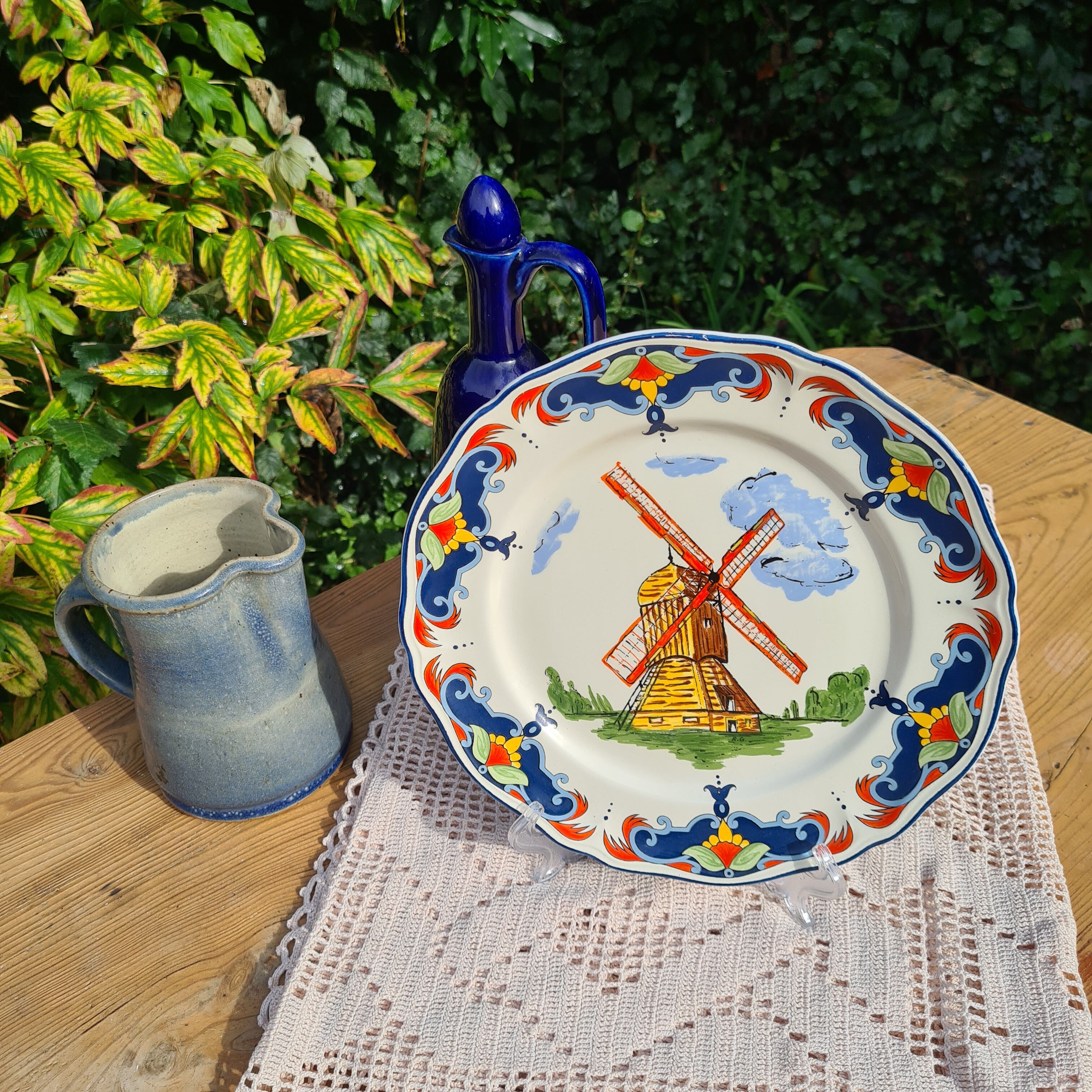 Assiette ancienne "Moulin des loups 1880" collection Lille motif "Le Moulin"