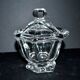 Baccarat Harcourt Missouri Flat Ribbed Crystal Sugar Bowl - Defect
