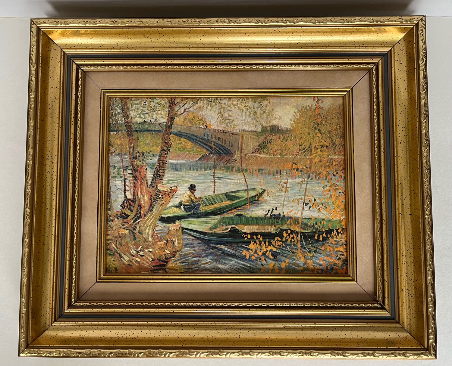 Oil on canvas : lake landscape