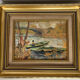 Oil on canvas : lake landscape