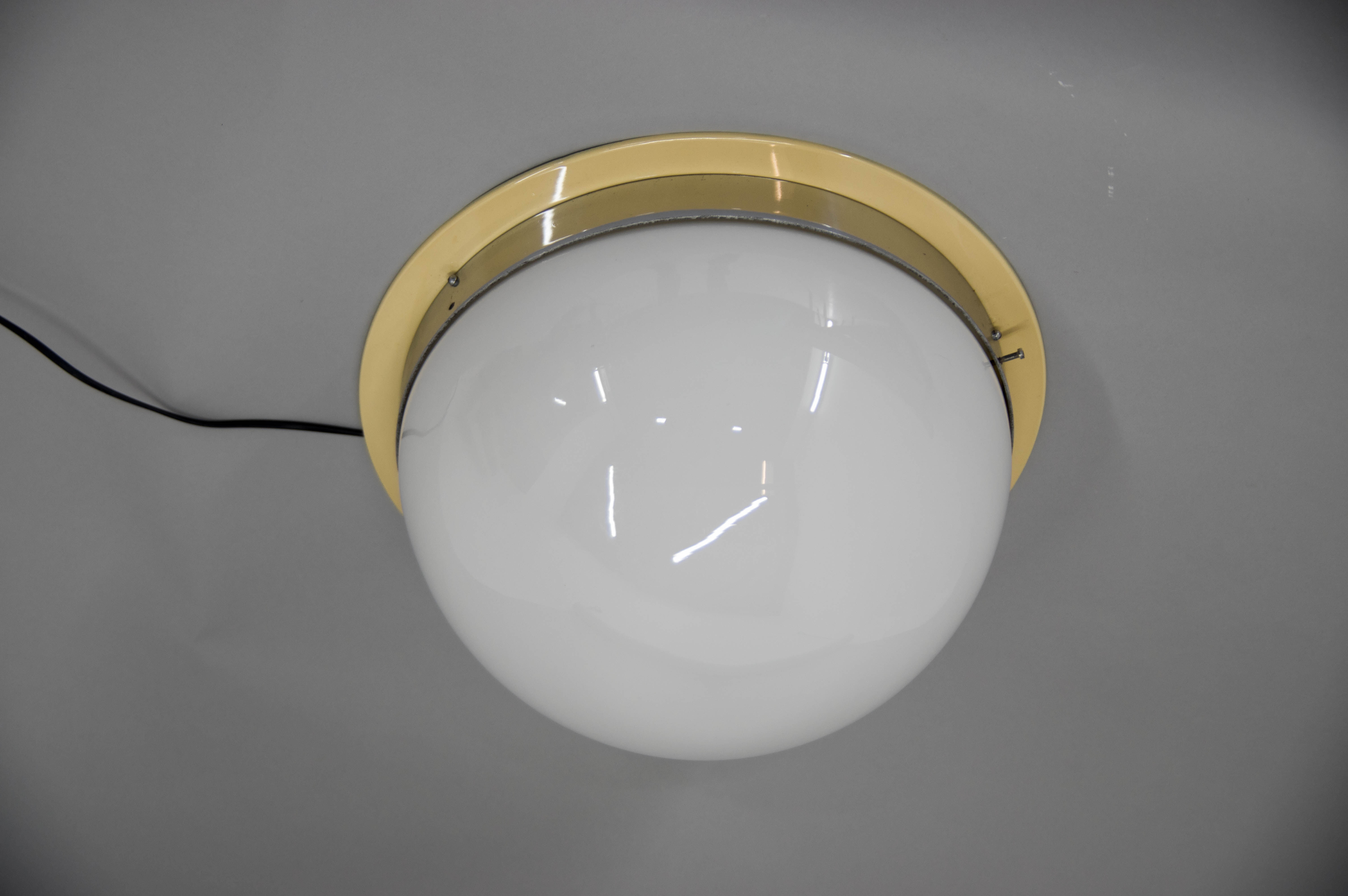 Bauhaus chrome flushmount or wall light, 1940s