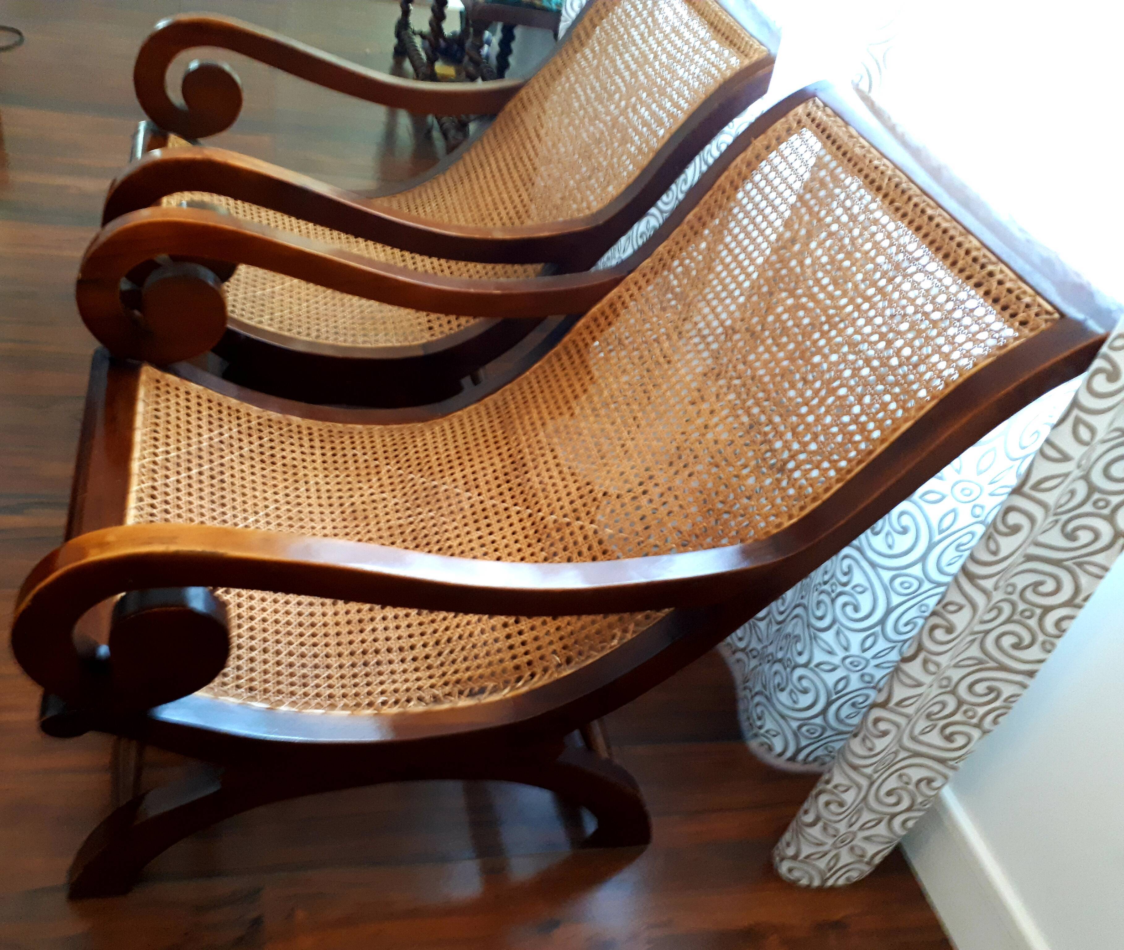 Pair of armchairs English style colonial