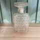 Old molded glass whiskey bottle