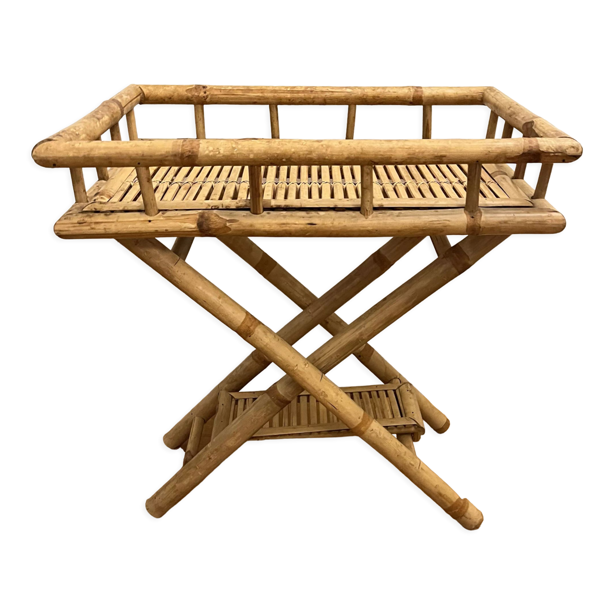 Rattan service table