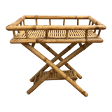 Rattan service table