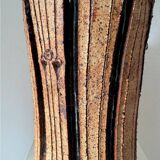 Large brutalist table lamp by Lene Regius, Denmark, 1970s