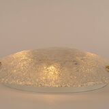 round glass ice Murano ceiling lights by Hillebrand, Germany, 1970s
