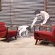 Pair of H 410 armchairs by Jindřich Halabala for Up Zavody