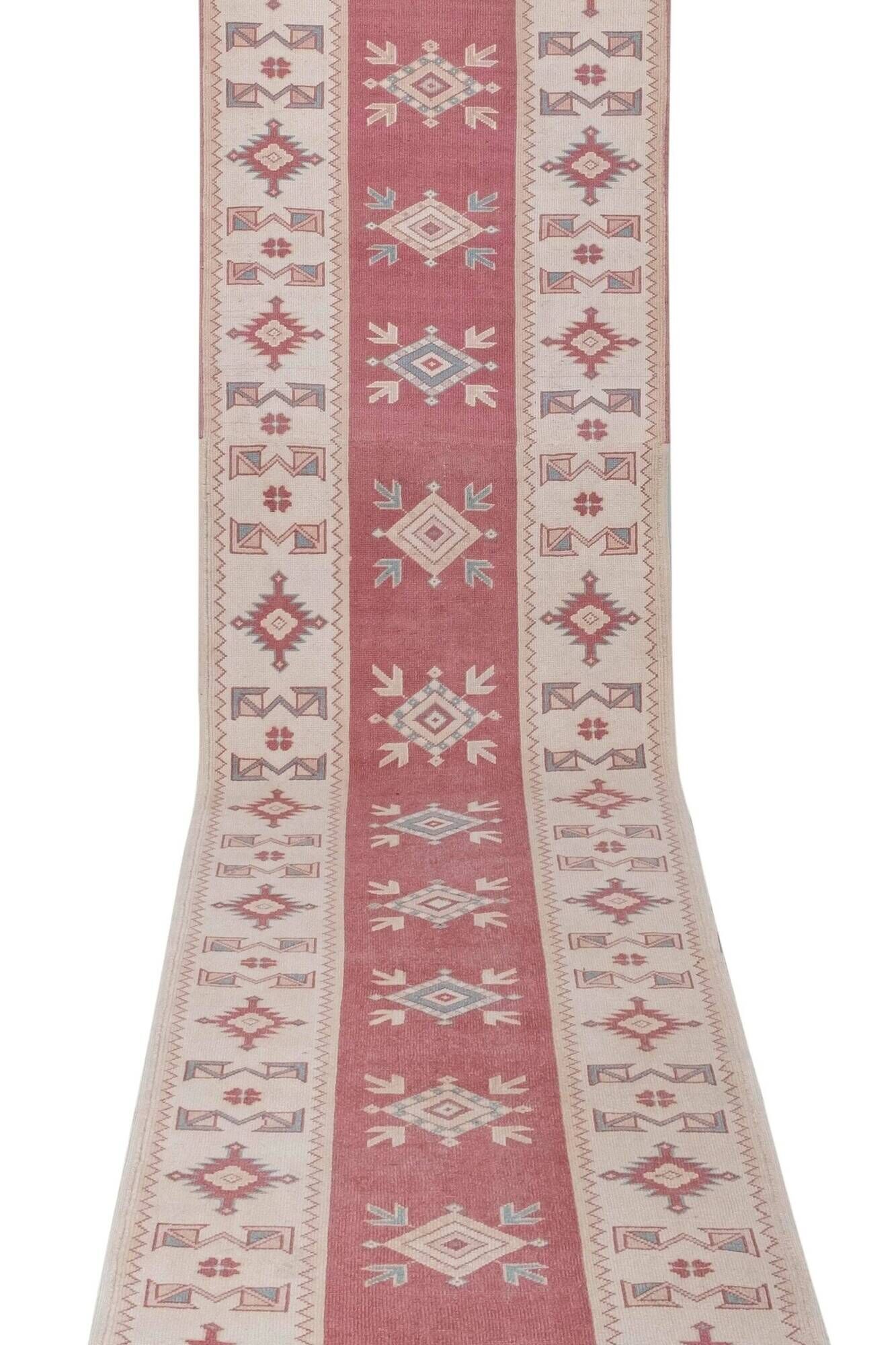 Vintage Turkish hallway rug 81x500 cm