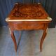 Table à jeu style Louis XV en marqueterie