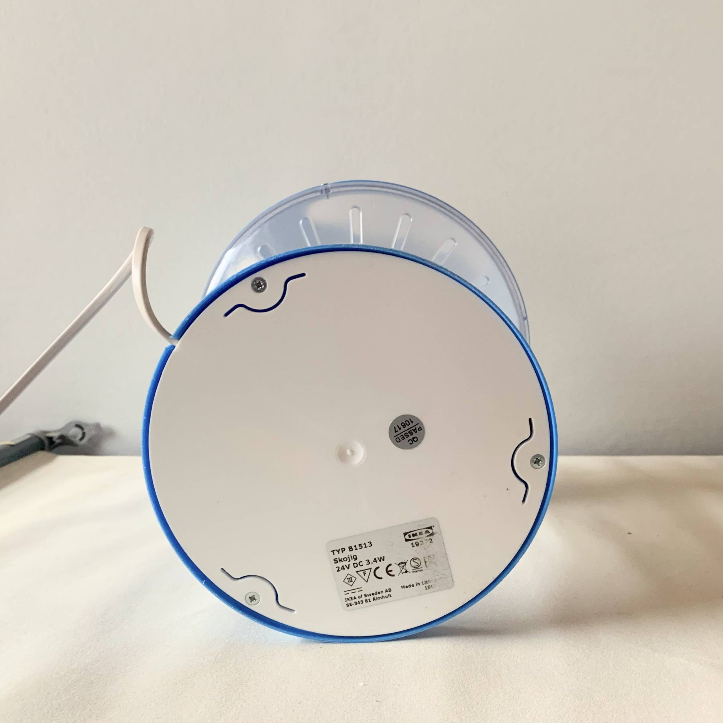 Vintage Skojig blue mushroom lamp - clouds - Ikea