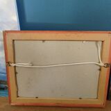 Mirror frame wood beads gilded patinated