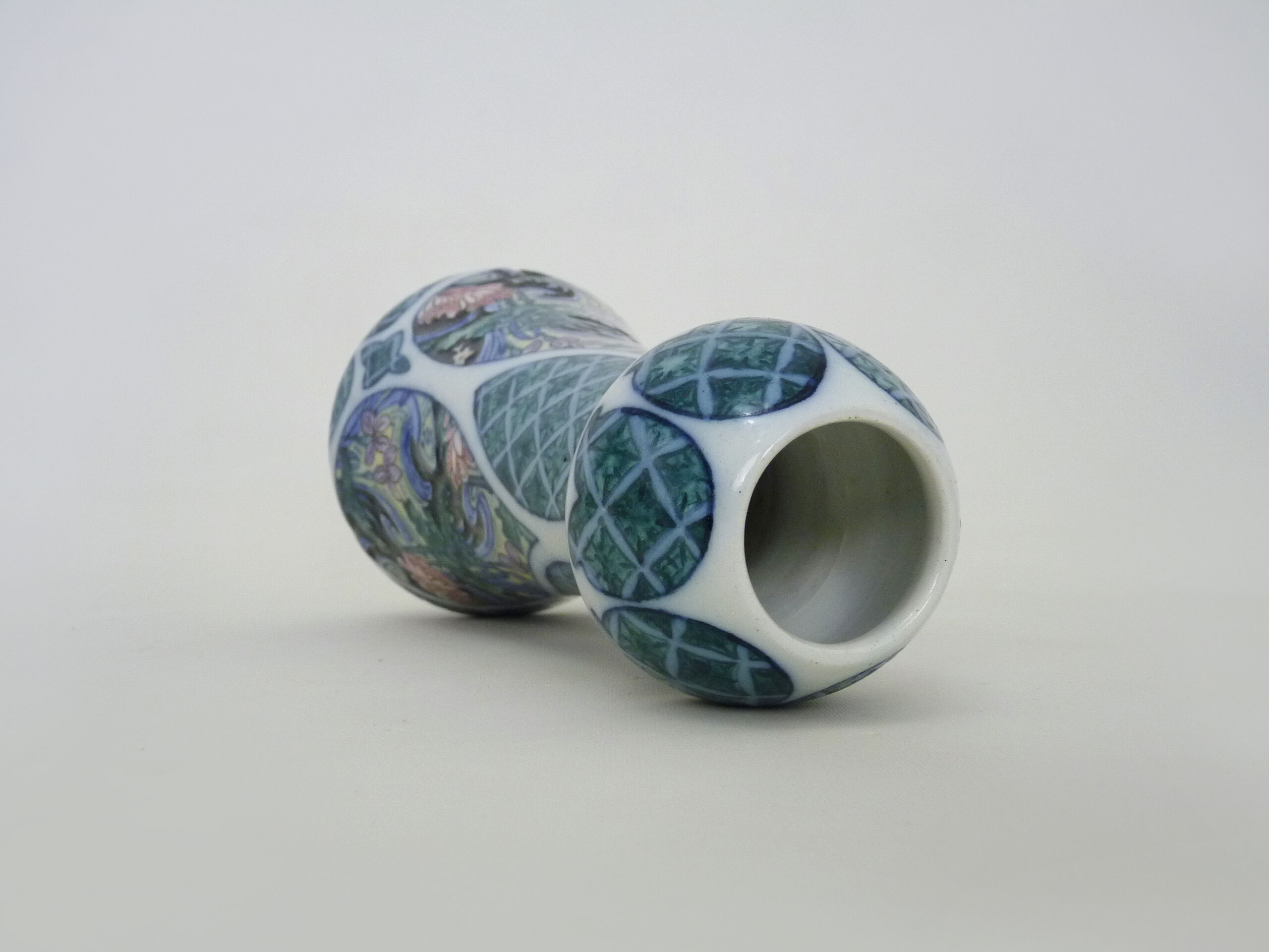 Art nouveau vase signed h gillieron floral decoration in earthenware