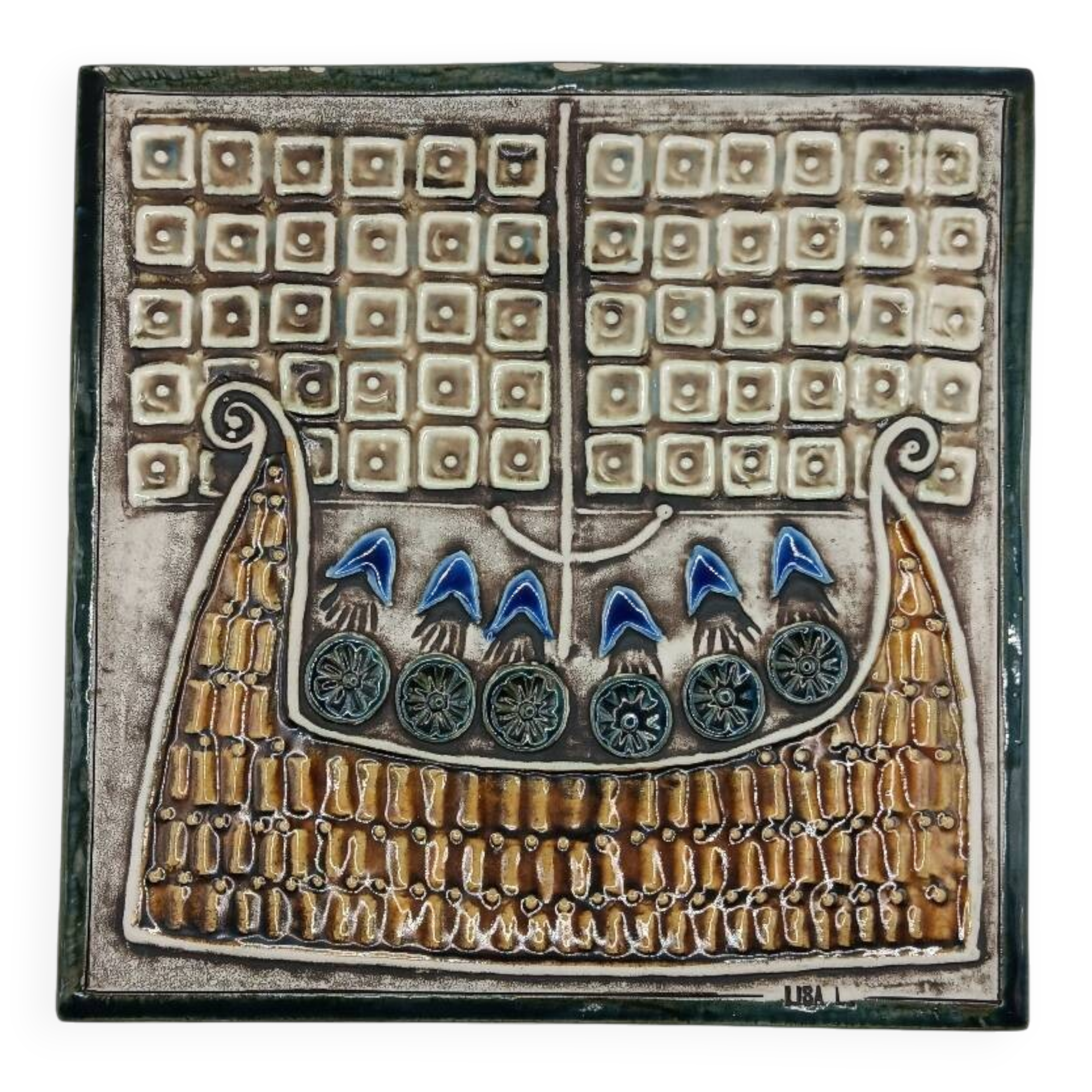 Lisa Larsson, "Skepp" from the Unik series, glazed stoneware, Gustavsberg