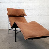 Cognac leather long chair, 'Skye' model by Tord Bjorklund, Sweden 1970s