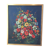 Oil canvas bouquet of flowers