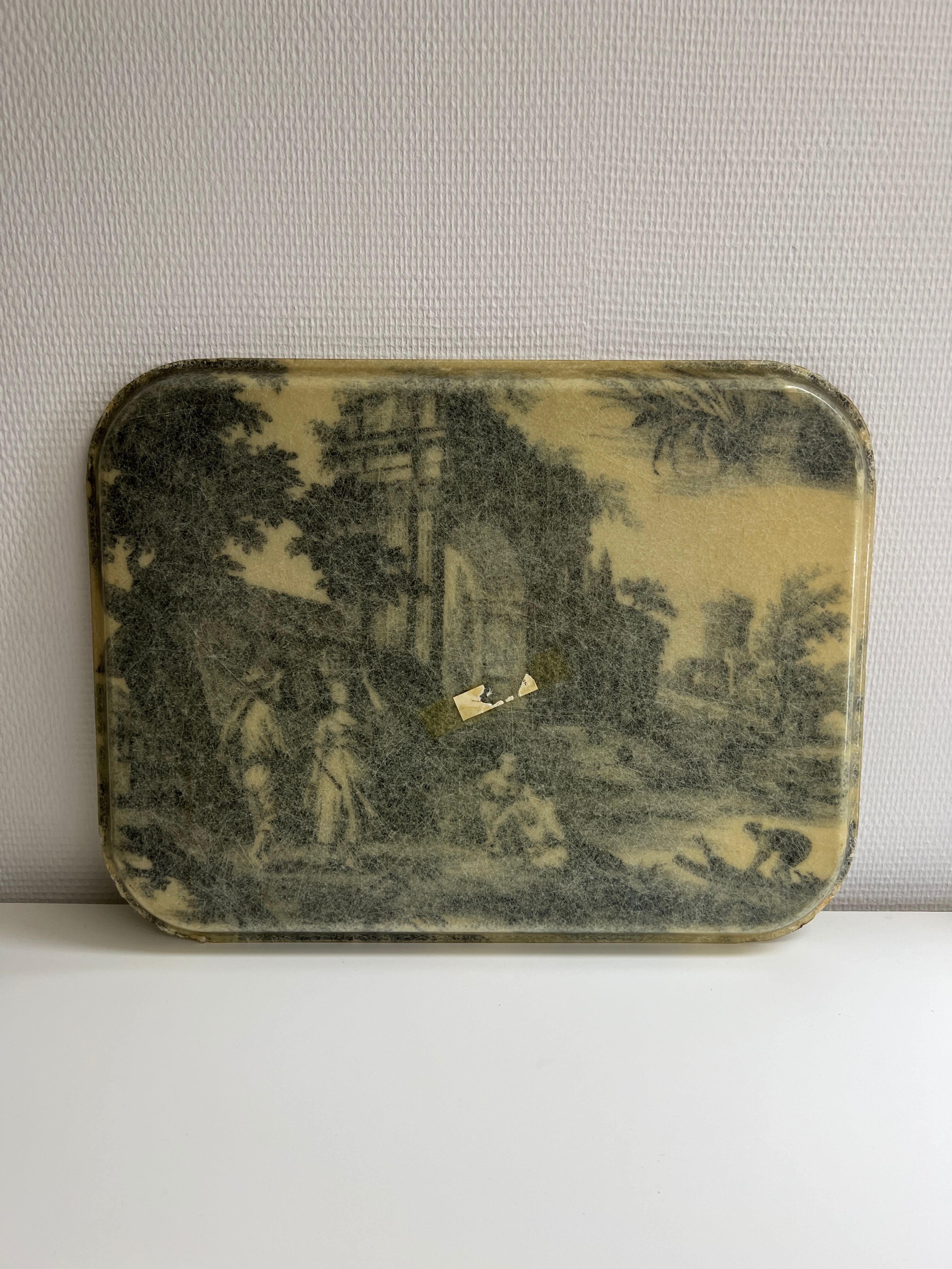 Fiberglass top canvas de Jouy style